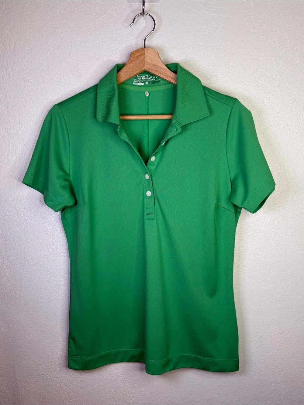 Nike Golf Tour Performance Women's Dri-Fit Green Victory Golf Polo Size Medium